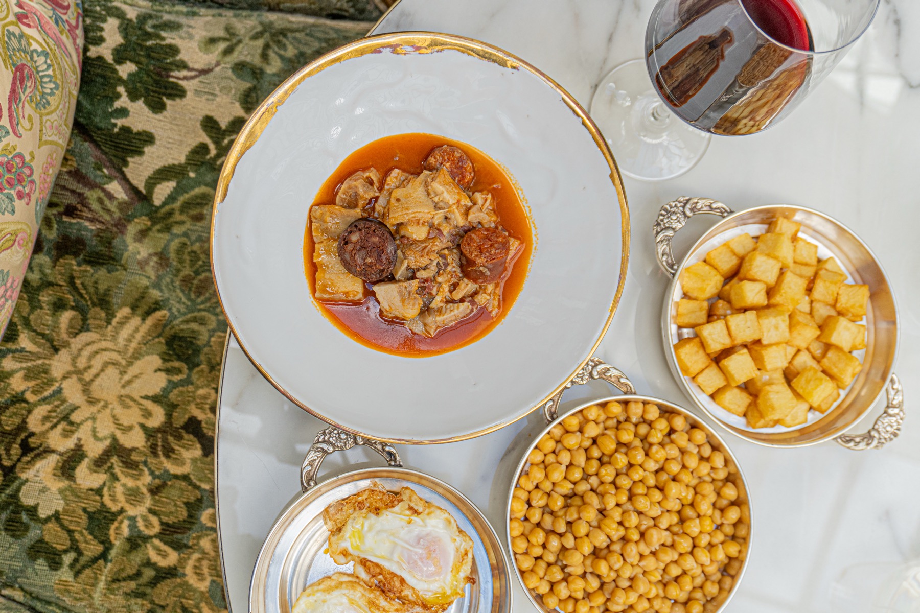 Table spread — Palm Court, Madrid